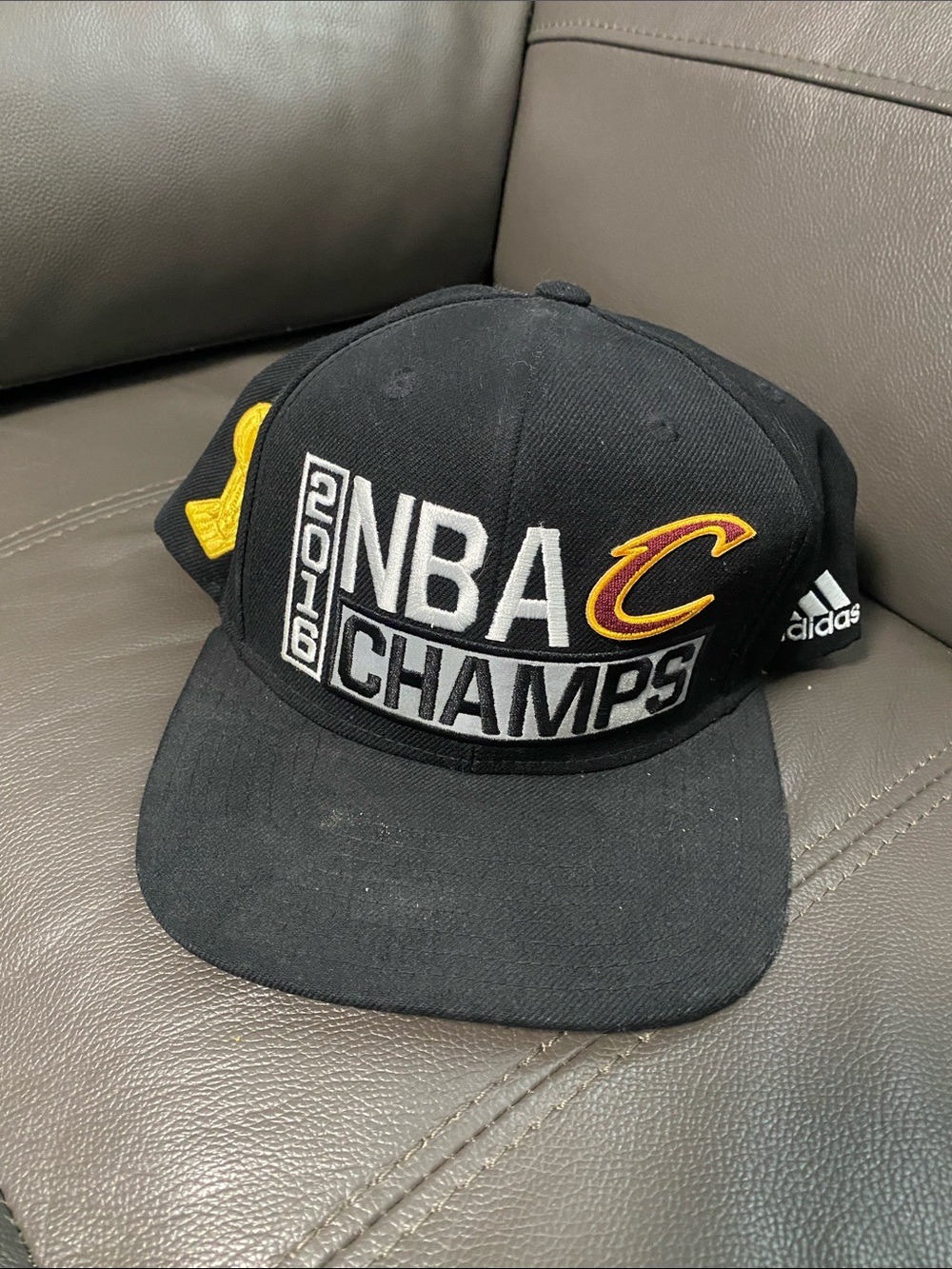 adidas Black NBA 2016 Champs Cleveland Logo Snapback